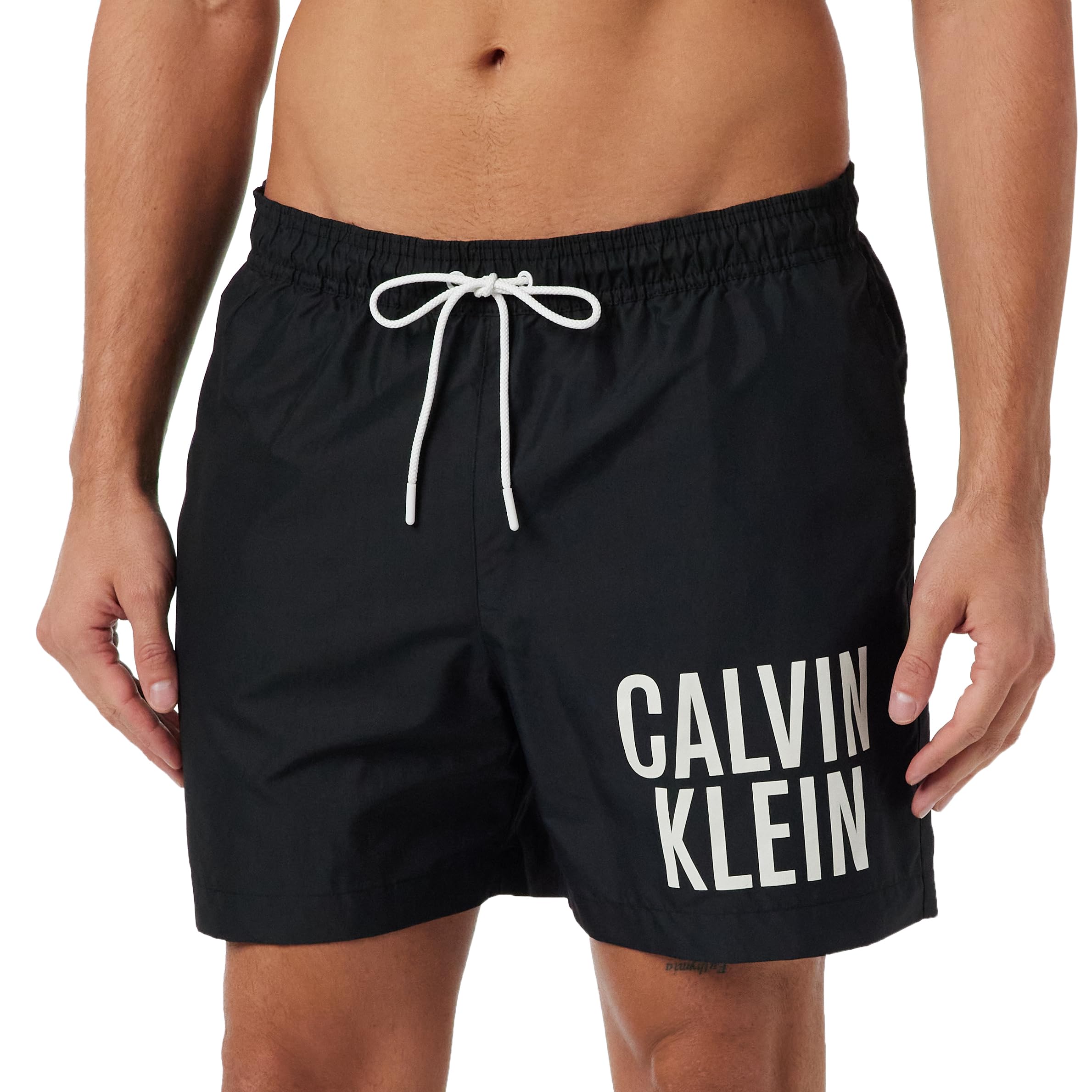 Calvin Klein Logo Swim Shorts - Black