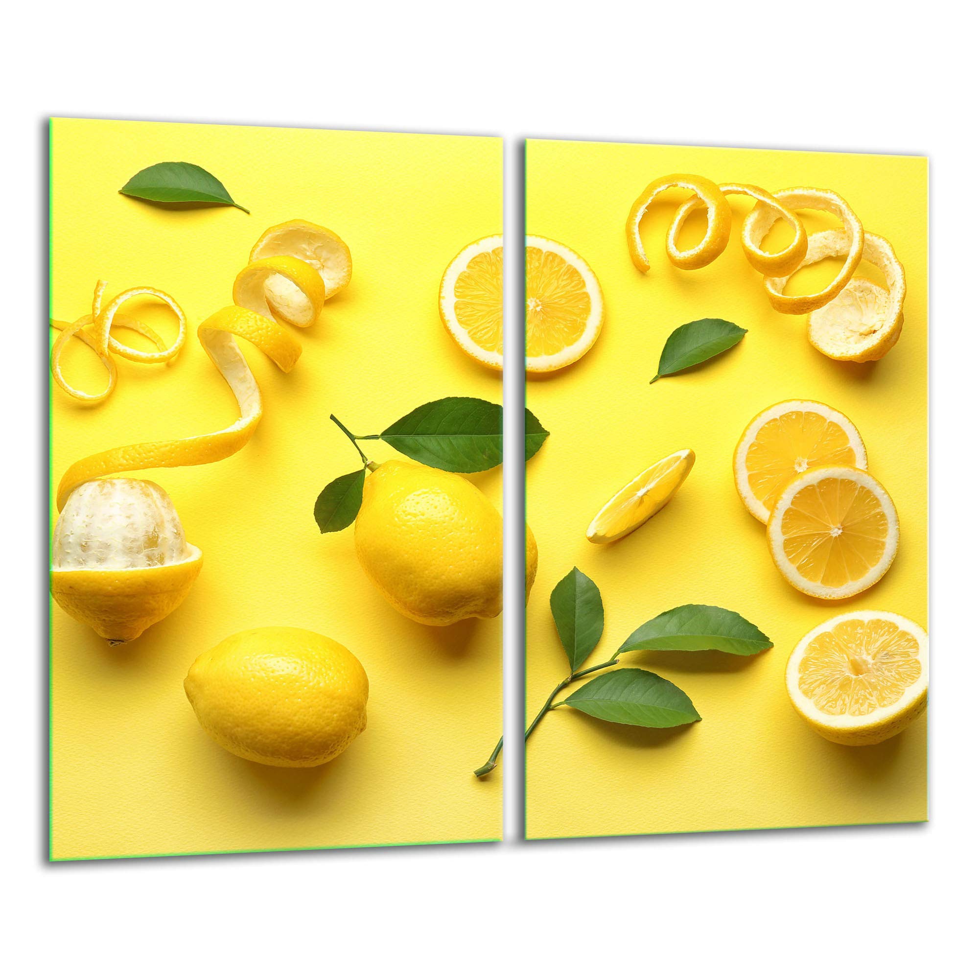 TMK ArtDeko Herdabdeckplatte 2 Teilig 2x30x52 cm - Spritzschutz Herdabdeckung – Herdschutz aus Sicherheitsglas – Robust, Hygienisch & Rutschfest– Schutz für Induktion, Ceran, Gas & Elektro