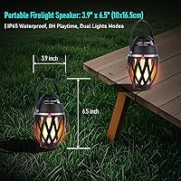 Vista 2 de Altavoces Bluetooth al Aire Libre Impermeables Inalámbricos, Regalos de Cumpleaños para Hombres Papá, Luz Ambiental de Llama LED, Accesorios