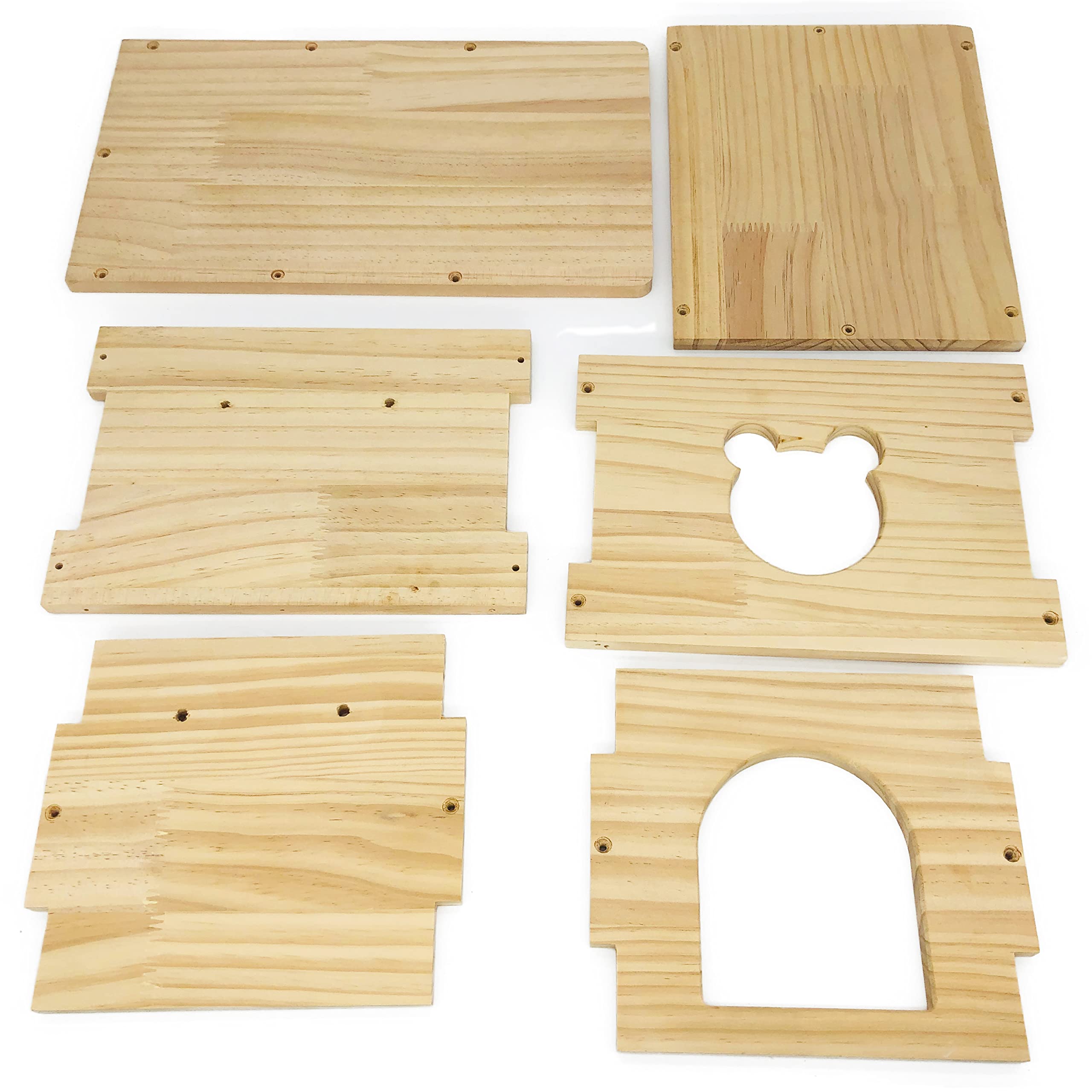 Haustier Chinchilla Haus mit Plattform, Meerschweinchenkäfig Holzhütte, Hasenhäuser und Verstecke mit Fenster, Kleintierversteck für Igel, Kätzchen, Eichhörnchen, Zuckergleiter, Kaninchen