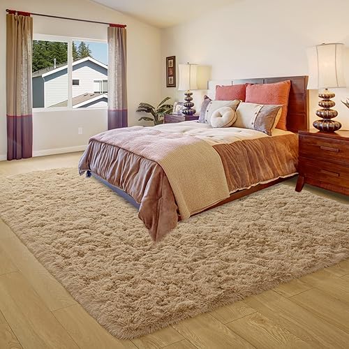 Miniatura 4 de Ompaa- Alfombra esponjosa, muy suave, para dormitorio, sala de estar, alfombra peluda de felpa grande de 3 x 5 pies, alfombra para niños, sala de