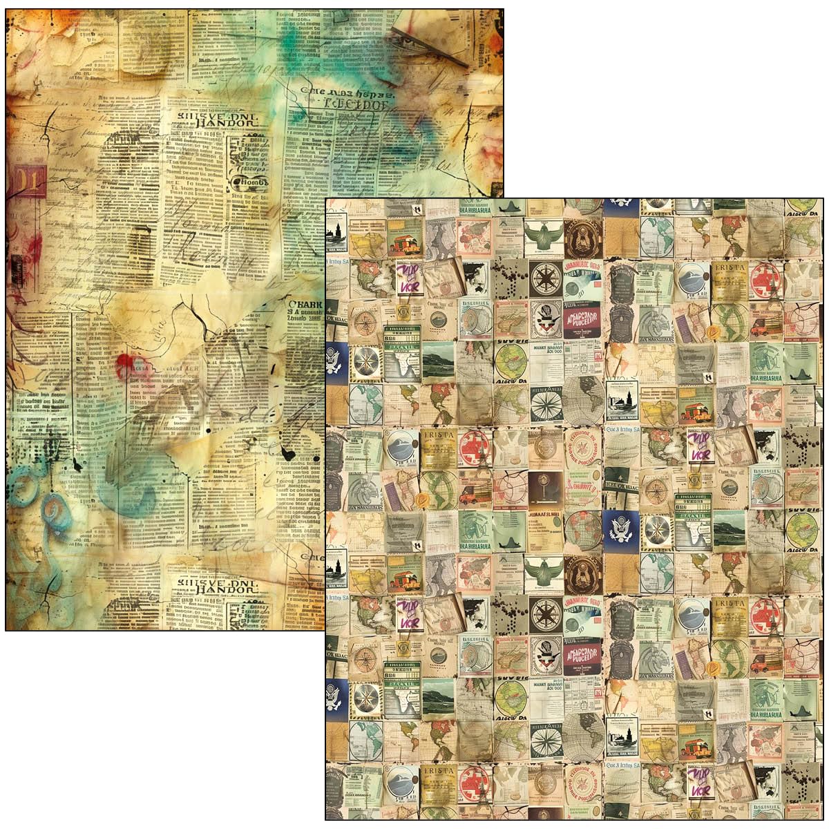 Ciao Bella Mixed Media Book A4 Motivpapier Scrapbooking DIY