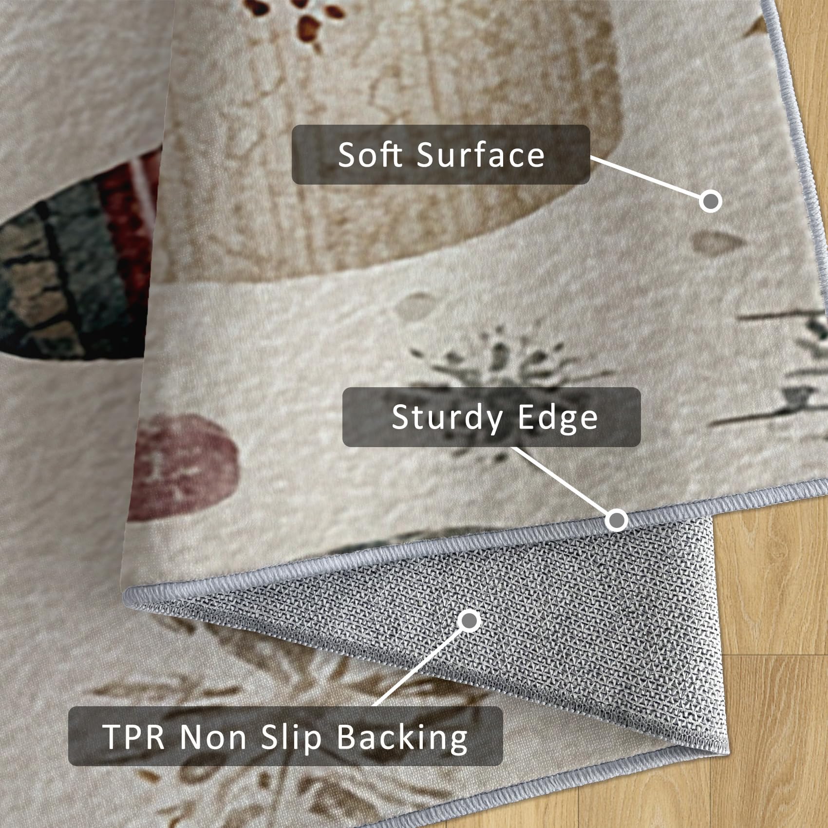 Weihnachtsteppich Läufer Mit Schneemann-Motiv - 60x120 Cm, Rutschfest & Maschinenwaschbar