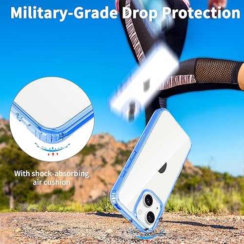 Vista 13 de JJGoo Compatible con iPhone 14 Plus Funda transparente, transparente a prueba de golpes, delgada, antiarañazos, carcasa protectora de policarbonato