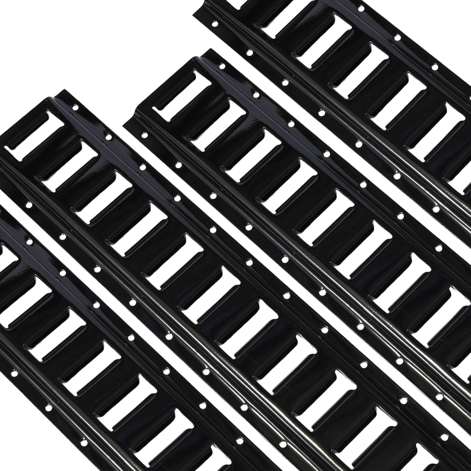E-Track Tie-Down Rail Kit, 4' E Track Rail 4 Pack for Garages, Vans, Trailers, Motorcycle Tie Downs, Powder Coat, 6,000 lbs Breaking Strength