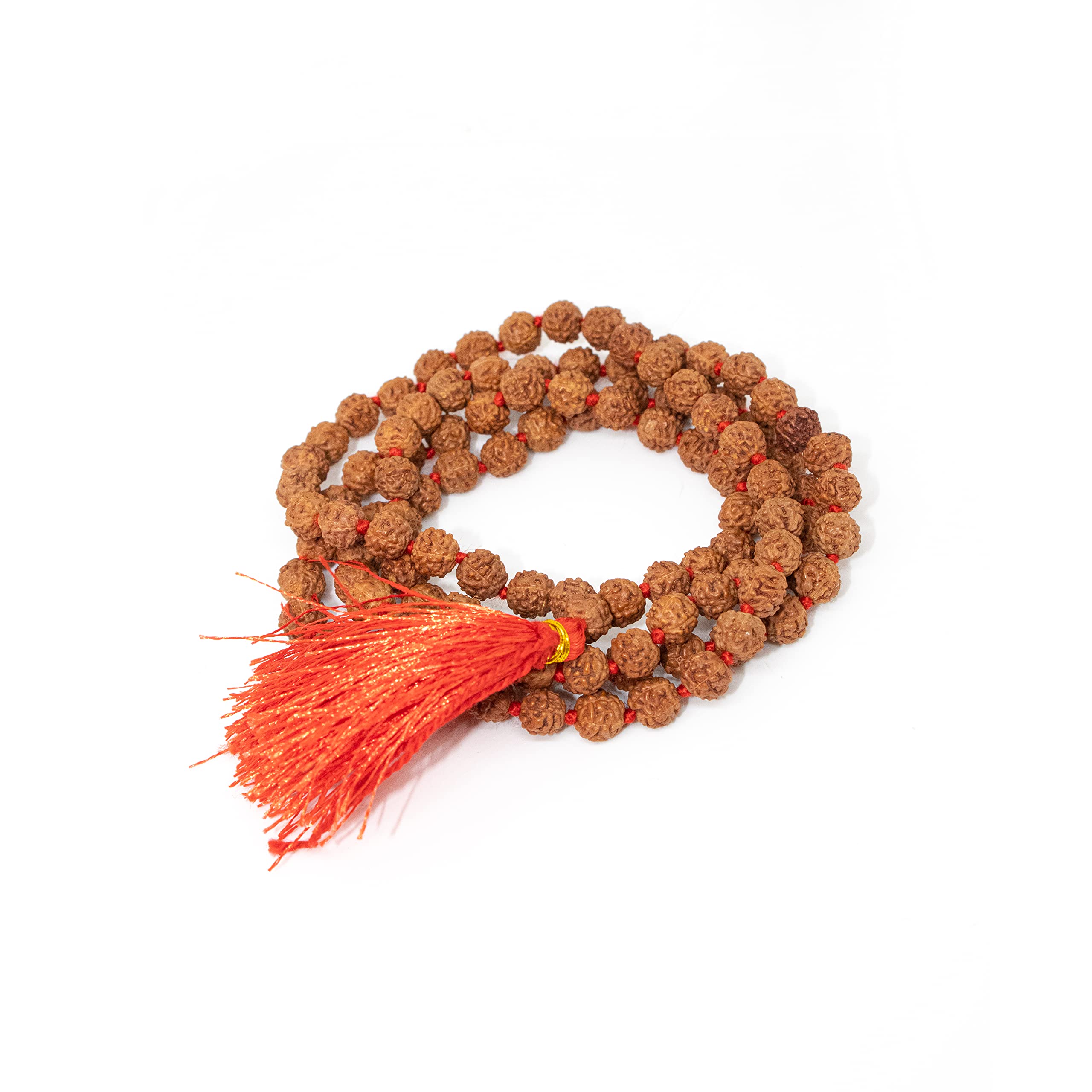 Swaha 5 Mukhi Lab Certified Rudraksha Mala Original 108 + 1 Beads | Jap Mala | Perfect for Wearing for Both Men & Women | Used for Meditation