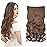REECHO 20 1-Pack 3/4 Full Head Curly Wave Clips in on Synthetic Hair Extensions HE008 Hairpieces for Women 5 Clips 4.5 Oz per Piece - Medium Warm Brown