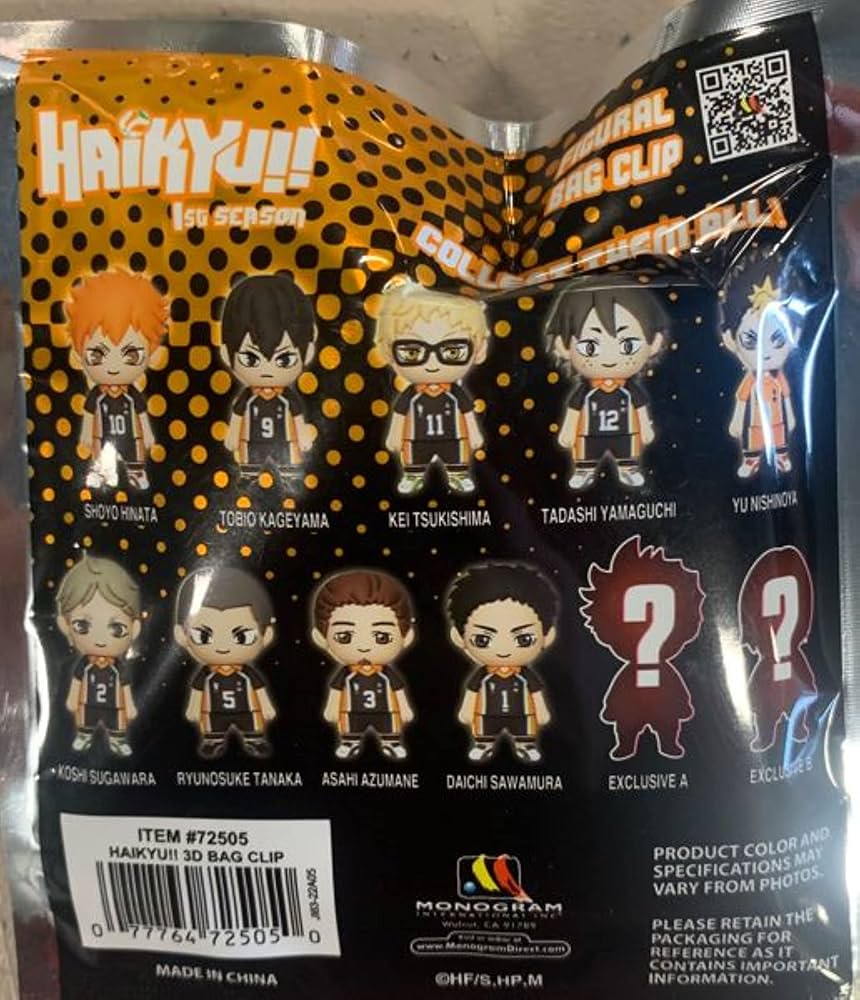 Amazon.co.jp: ハイキュー!! 3Dフォーム フィギュアバッグ