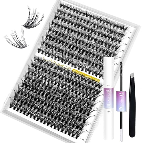 Miniatura 7 de LANKIZ Kit de extensión de pestañas, kit de racimos de pestañas 30+40D, 320 pestañas individuales con unión y sello de pestañas, kit de extensión de