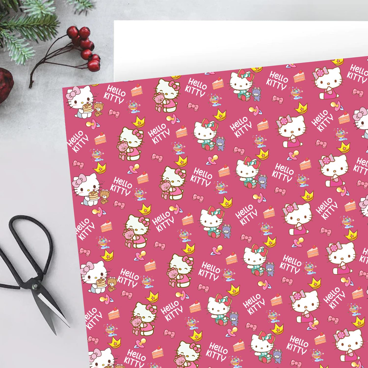 Amazon | EYQQM 5枚パック キティギフト包装紙 20インチ x 30インチ