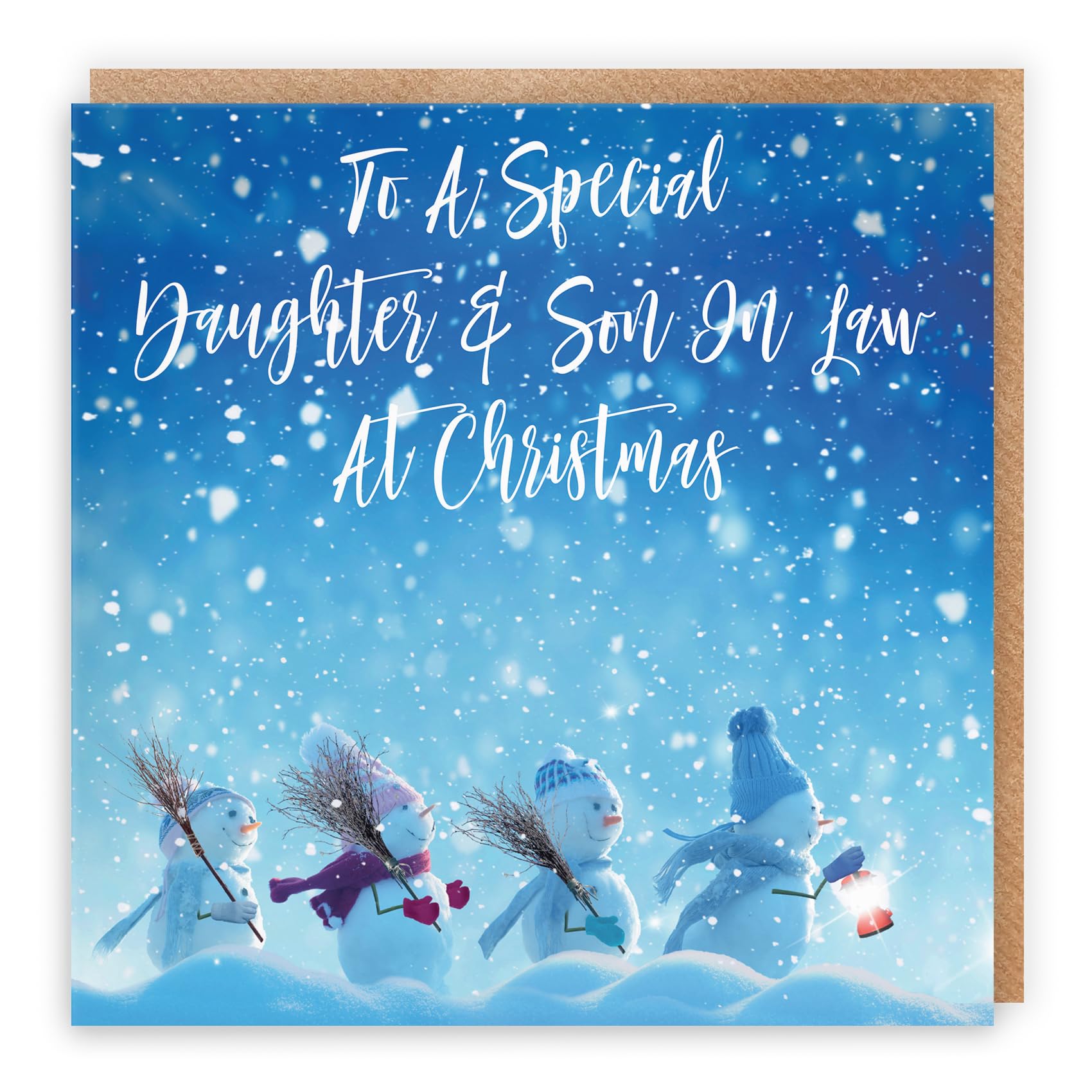 Hunts England, Daughter And Son In Law Christmas Card, To A Special Daughter & Son In Law At Christmas