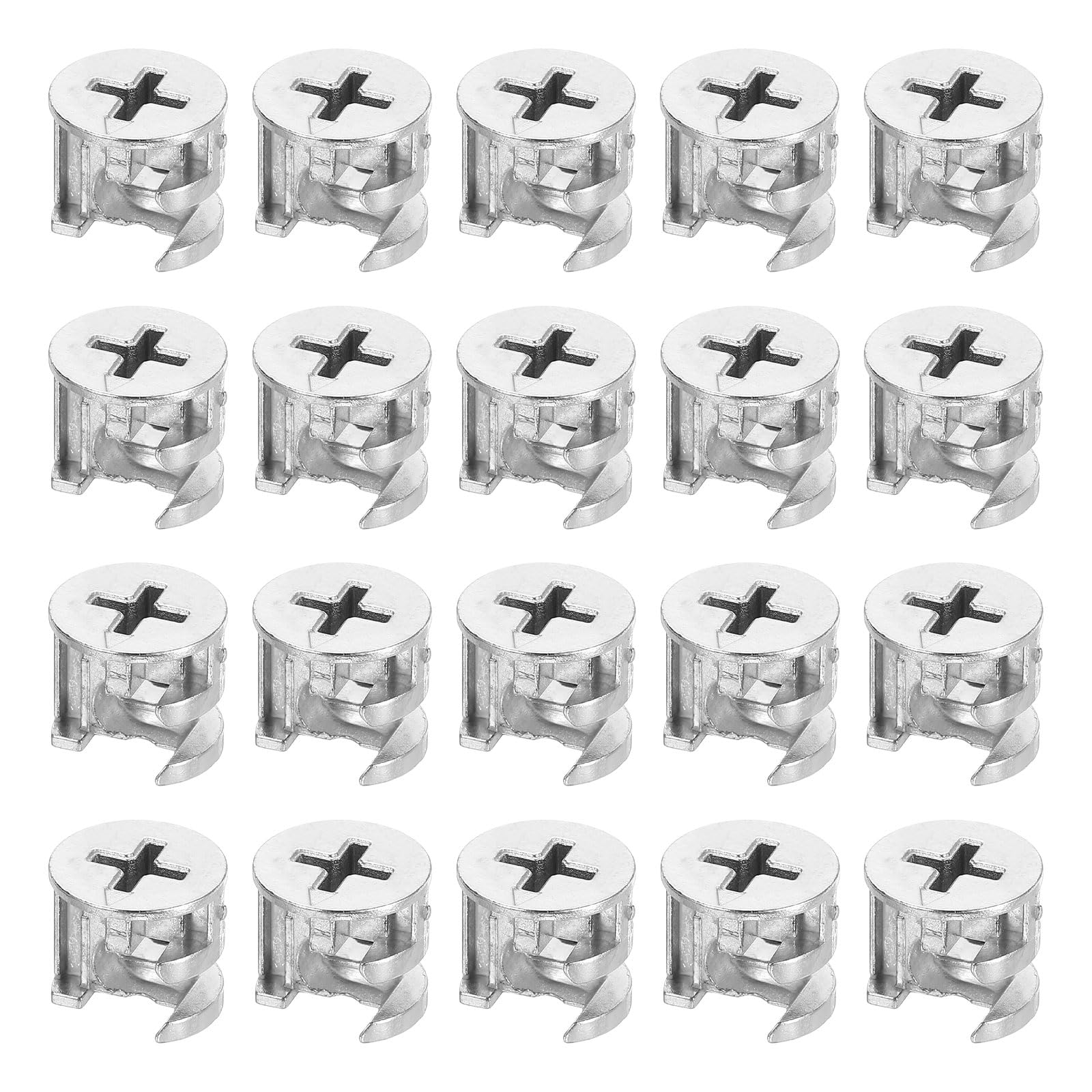 QUARKZMAN Dadi di bloccaggio a camme per mobili, 20 pezzi, 15 x 13,5 mm, raccordo a camme