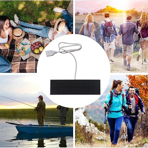 Miniatura 4 de Solar Panel Battery Charger  Versatile Durable Fast Charging, Modern, Sturdy, 3W, Bank Powered Pack Phone, Multipurpose Everyday Utility