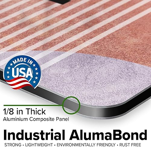 Miniatura 508 de My Sign Center - Letrero personalizado, 11 colores de fuente, 13 estilos de fuente, 4 opciones de agujero, 22 tamaños, 8 x 32 pulgadas, sin óxido,