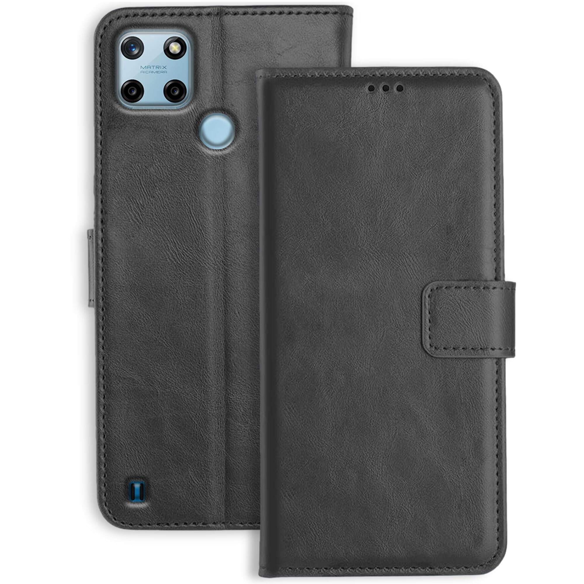 Orosky Realme C25Y Leather Flip Cover | Shockproof | 360 Protection | Wallet Style Magnetic Closure Back Cover Case for Realme C25Y (Black) (B09SBHVTCY) Amazon Price History, Amazon Price Tracker