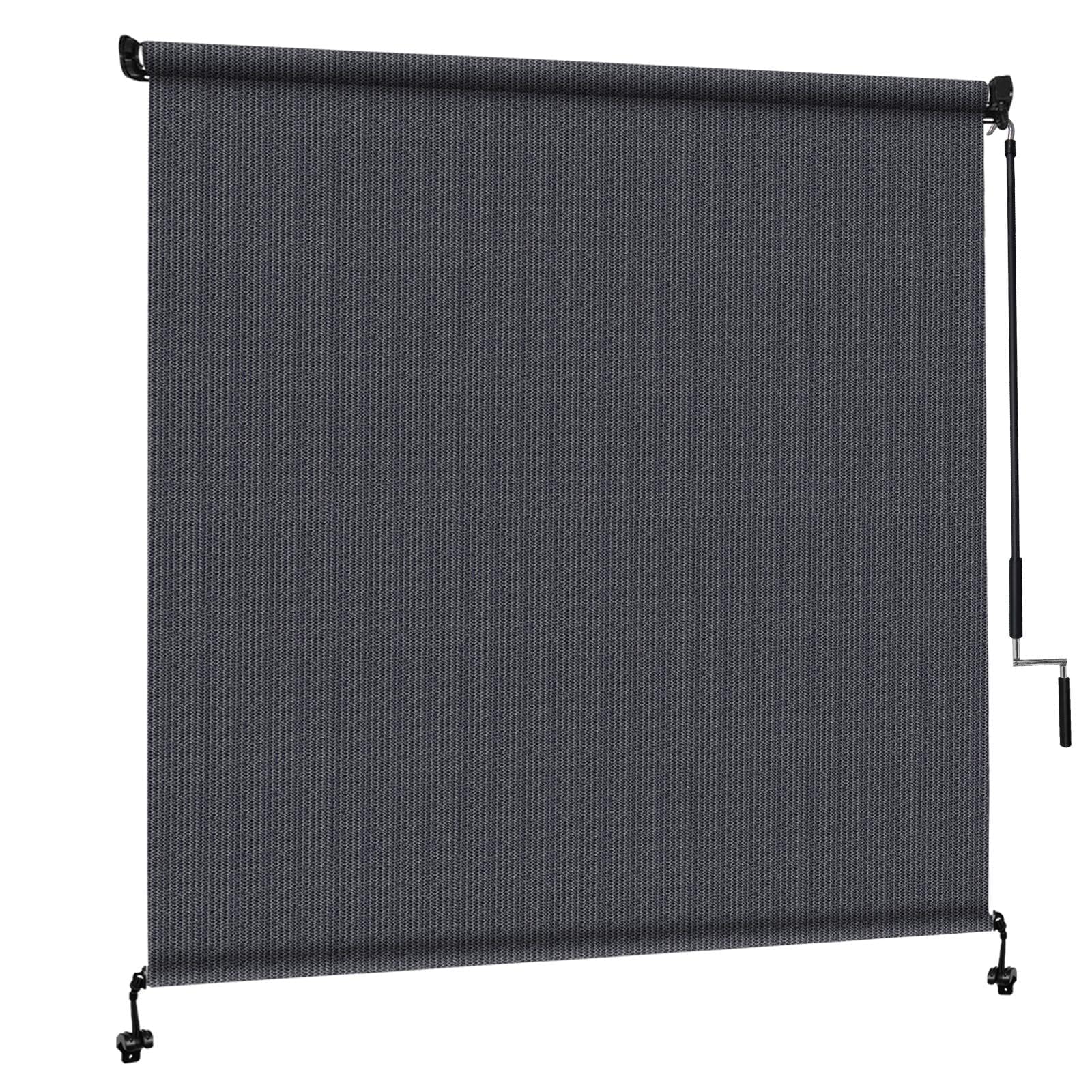 8' W x 8' H Outdoor Roller Shades for Patio, Bluegrey