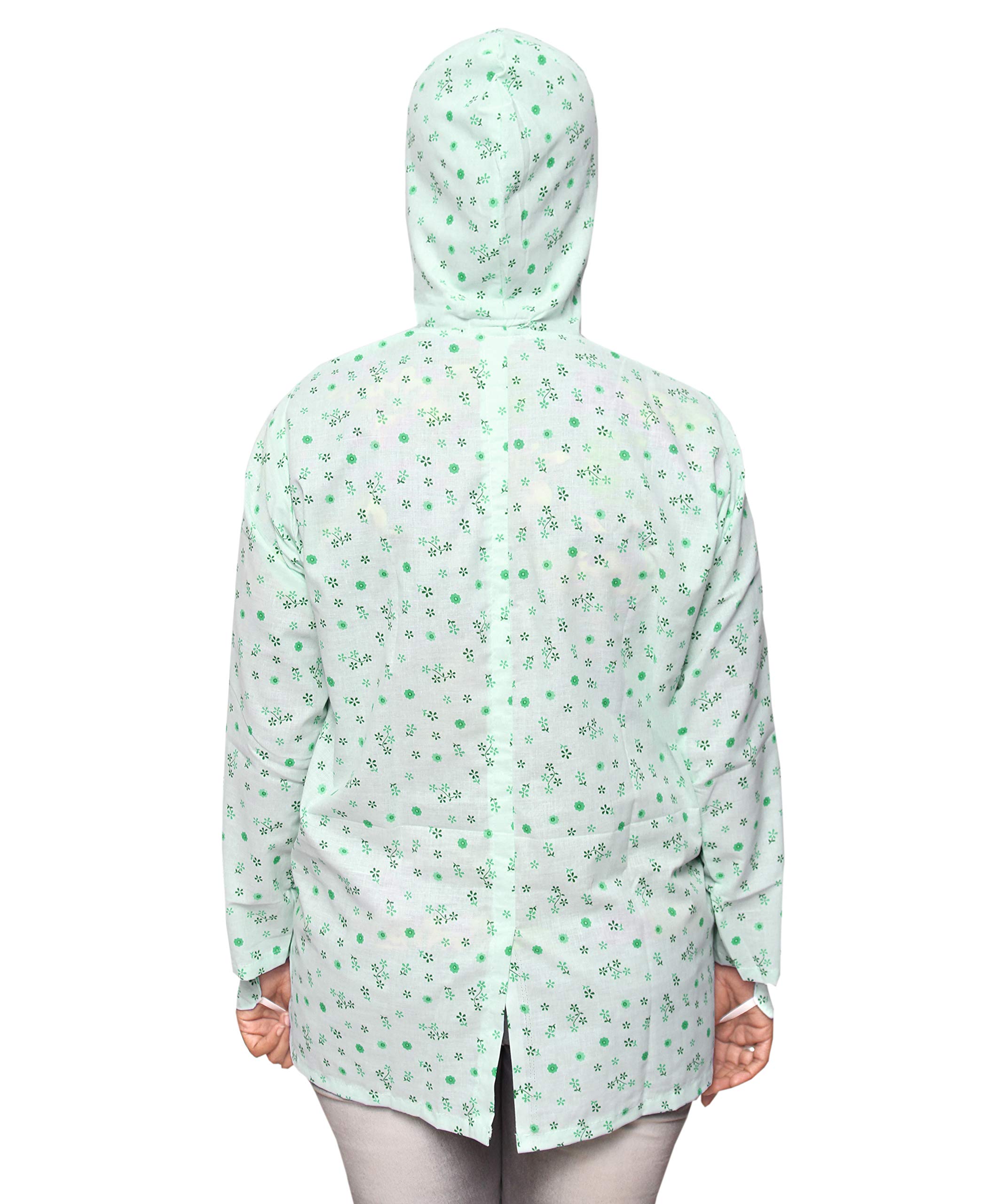 Goodluck Women's Cotton Mid Thigh Sun Protection Summer Coat/Mask Suncoat (Driving Court) (44) Multicolour - Image 3 thumbnail