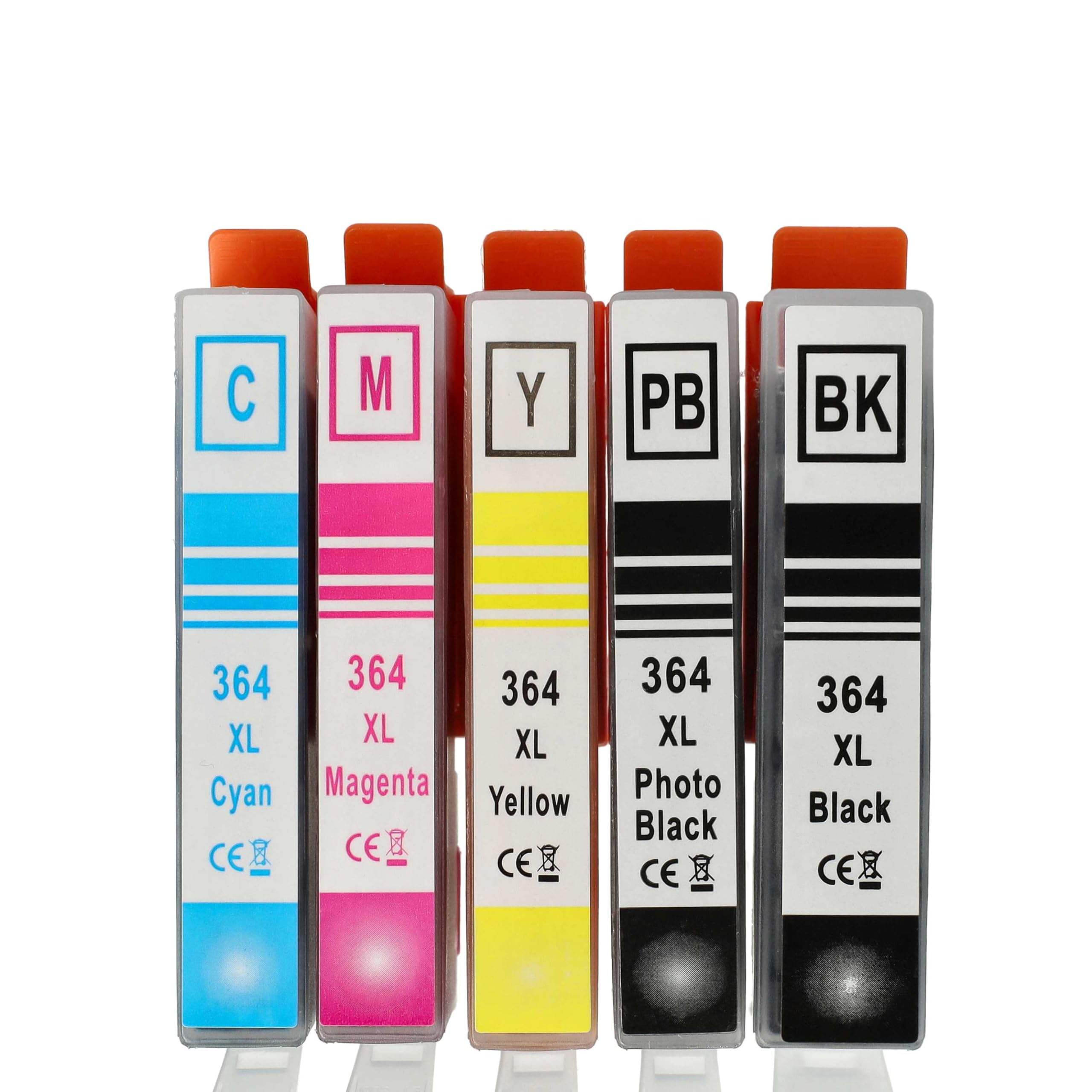 4 Cartouches D'encre Noire Compatibles HP Photosmart - Go Inks H-364, 24ml