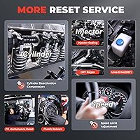 Vista 4 de Launch CRP129HD Escáner de camión resistente con regenado DPF, reinicio de ajuste de límite de velocidad, herramienta de diagnóstico