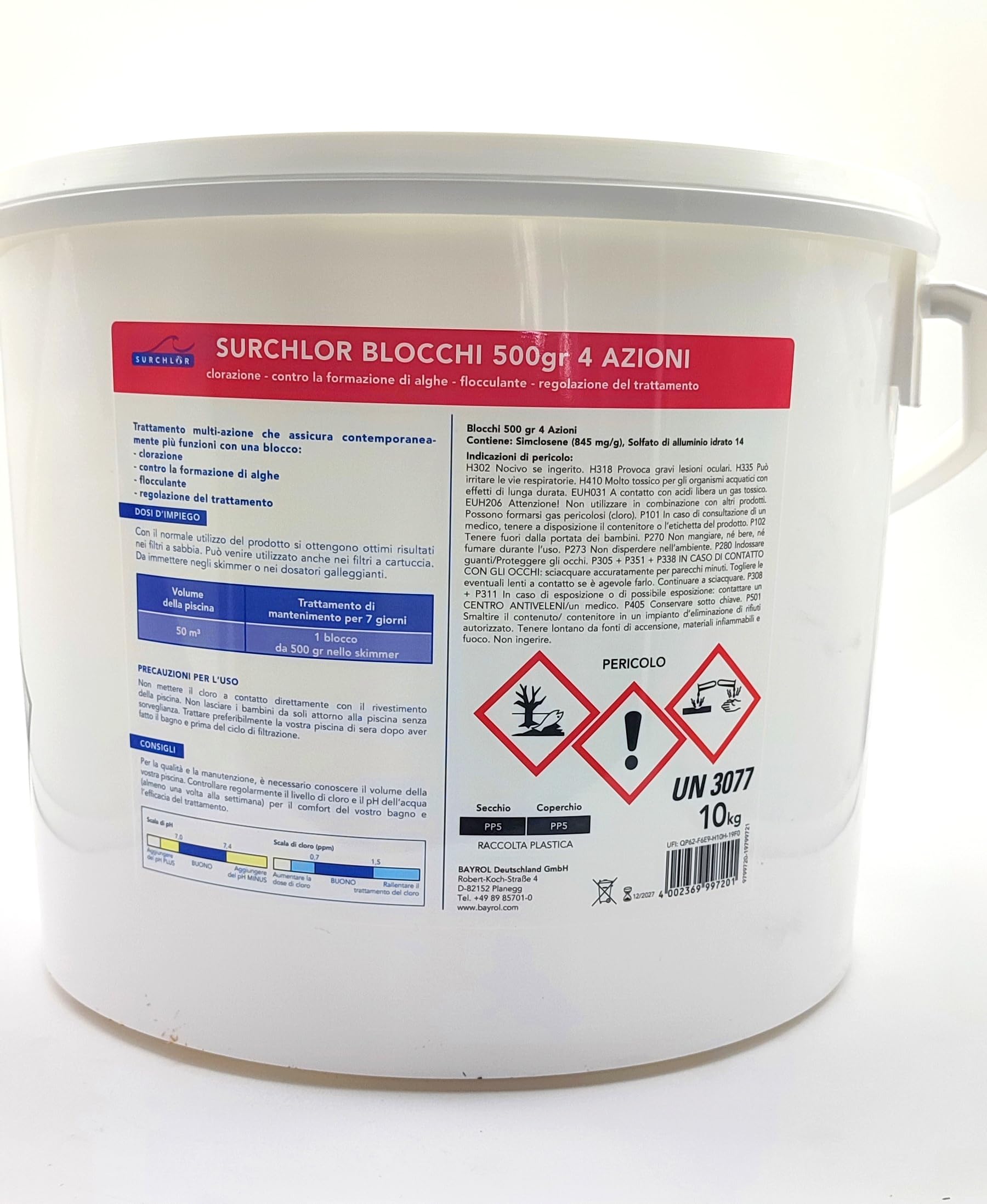 BLOCCHI DI CLORO 4 AZIONI 10 KG - SURCHLOR 4