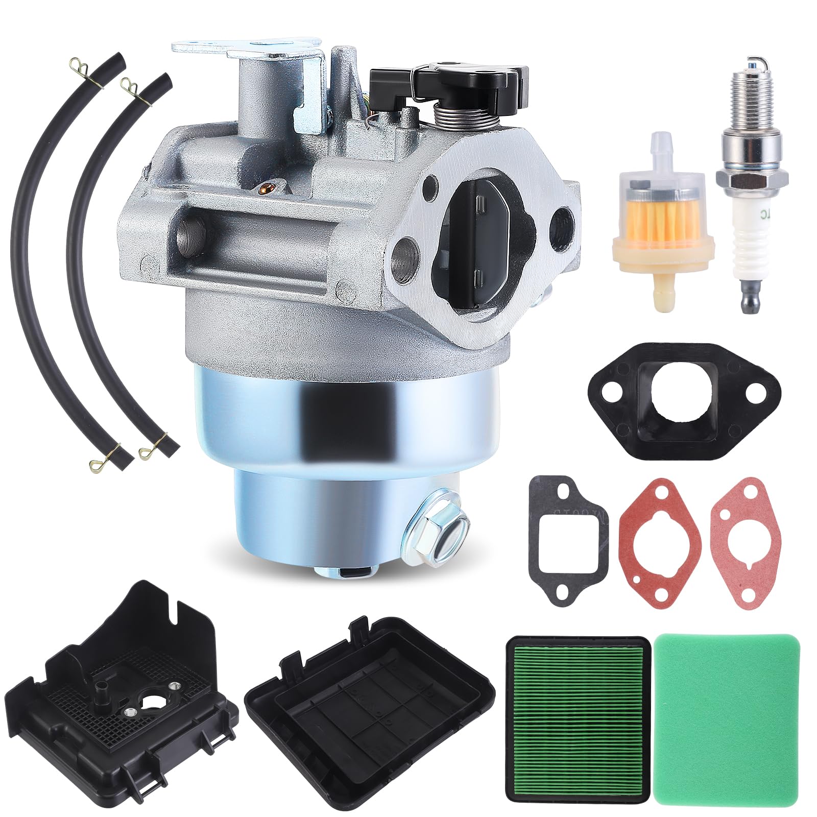 Carburateur Avec Joint Kit pour Honda GCV160,GCV160A,GCV160LA,GCV160LAO Kit Carburateur pour Honda GCV160 Tondeuse Série,Moteur et Tondeuse Avec Filtre à Air Avec Bouchon
