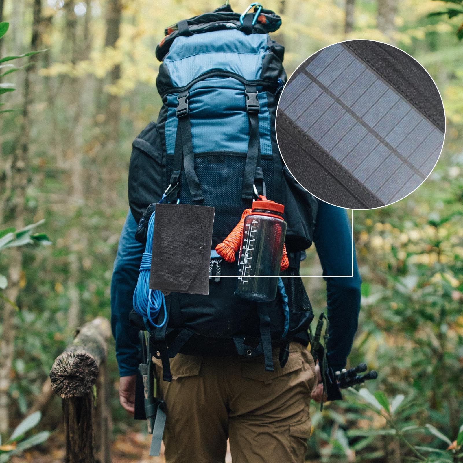 Pannello Solare Pieghevole - Power Bank Portatile Con Doppia USB - Pannelli Da 120W - Per Dispositivi Elettronici Per Escursionismo, Campeggio, E Picnic