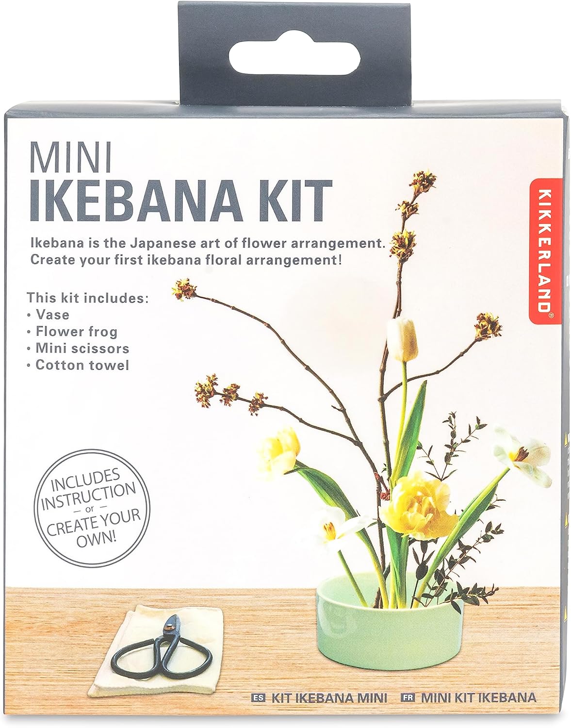 Kikkerland DIY Japanese Flower Arrangement, Mini Ikebana