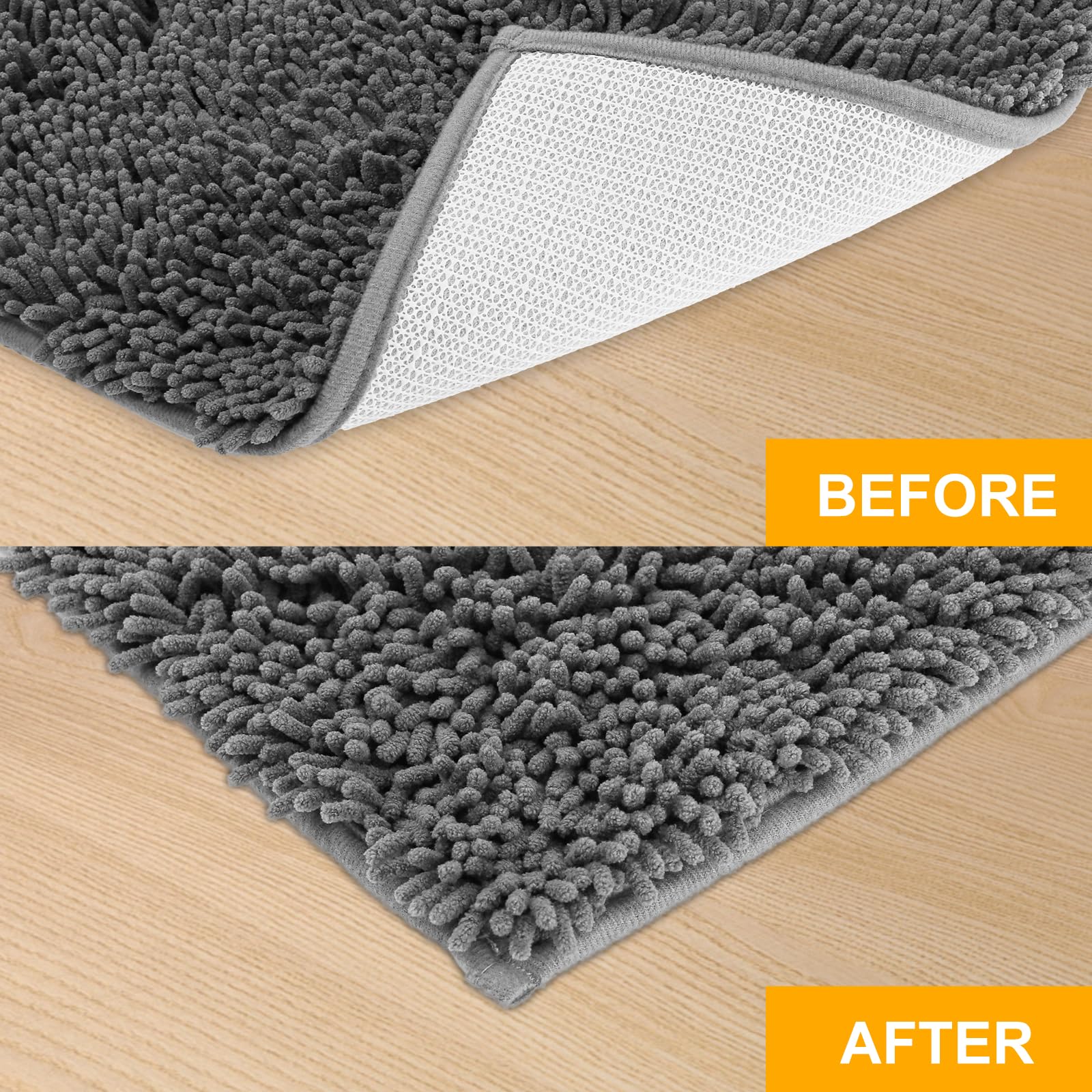 Newthinking Rug Grippers for Laminate Floor 4x4 Inch Double Sided Anti Curl Rug Corners Grippers Carpet Stickers Tape for Wood Floor 8 PACK - Image 4