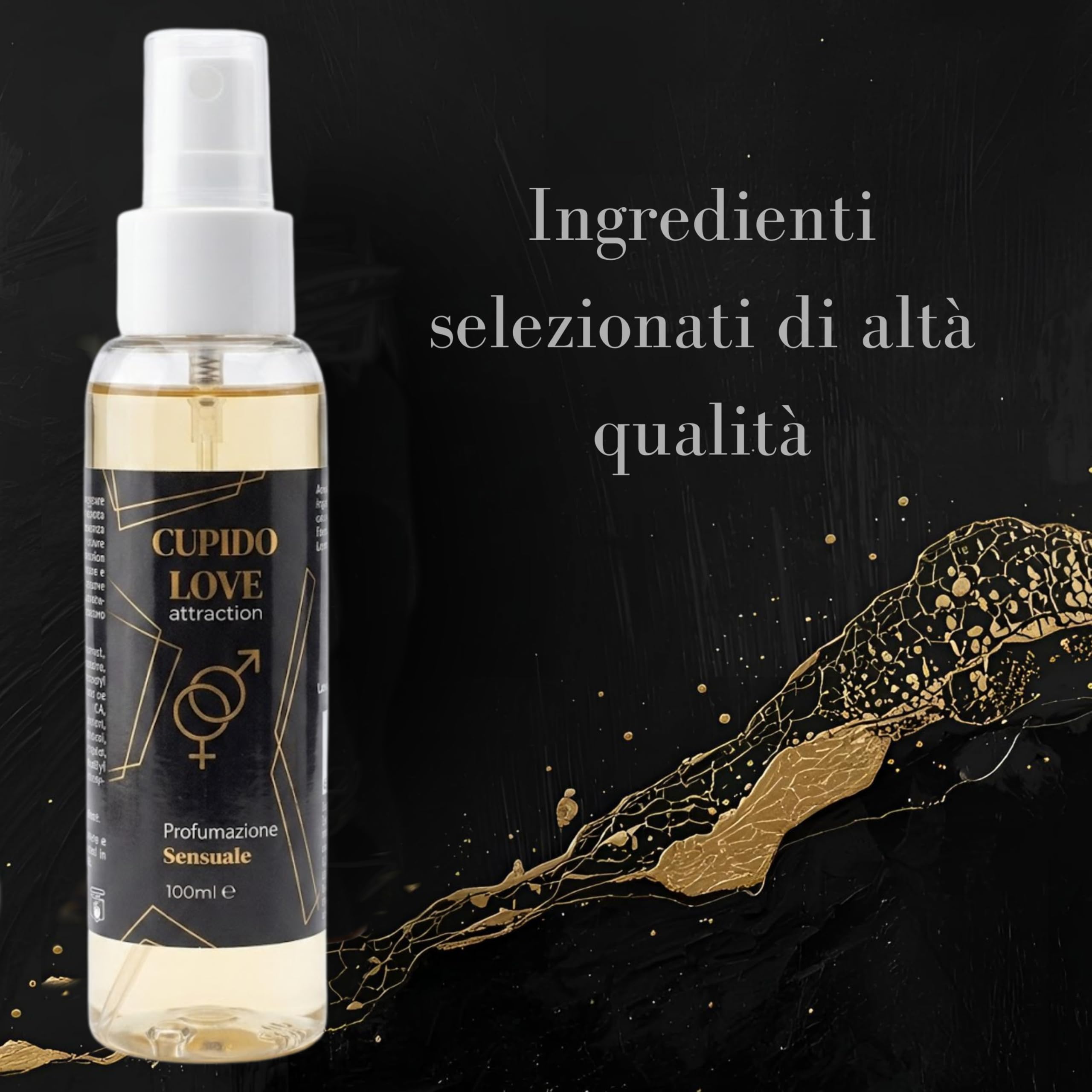 Cupido Love Eau de Parfum Masculin avec Phéromones 100ml | Fragrance Fraîche et Intense, Longue Durée, Spray