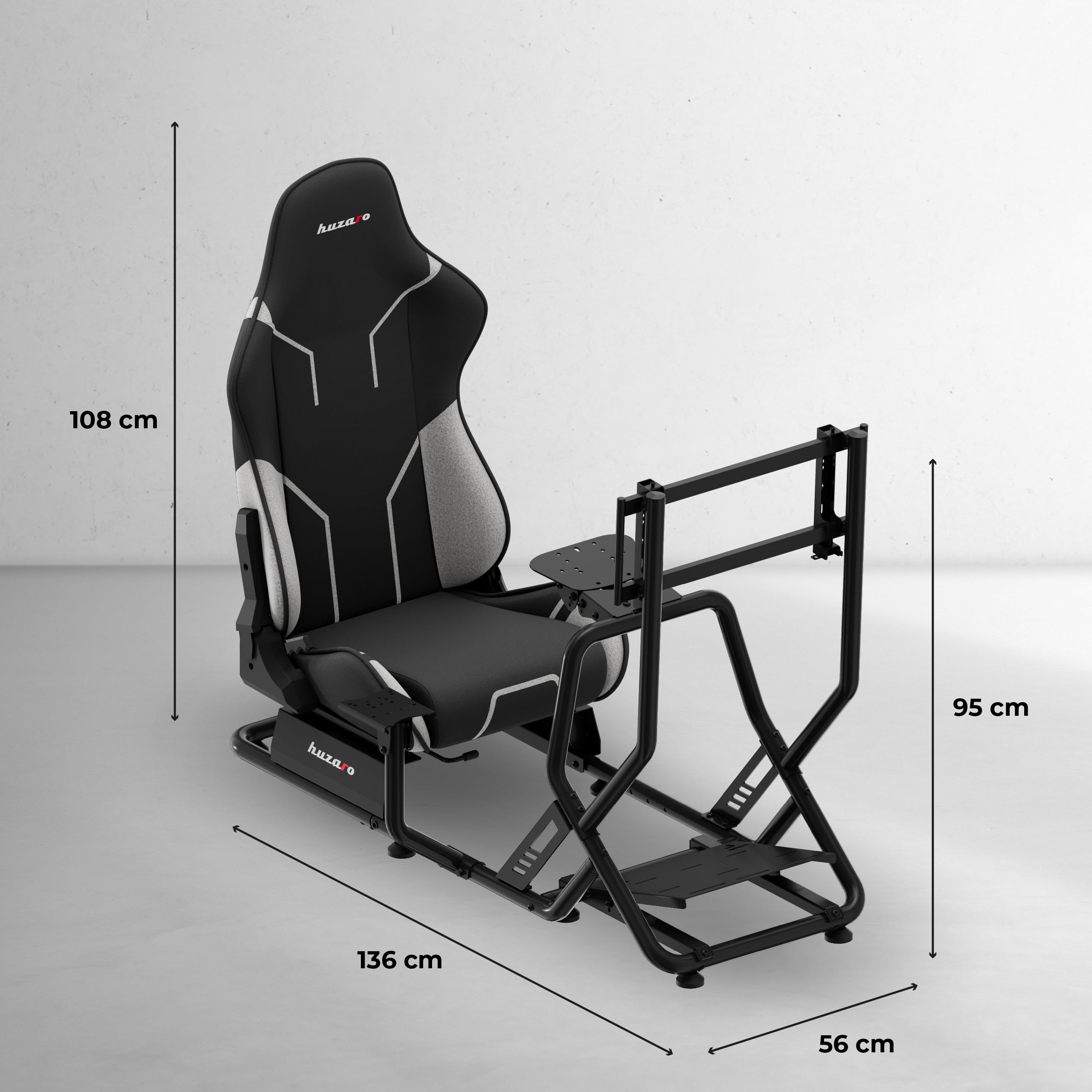 Huzaro Speed 6.0 SIM Rig - Racing Simulator Cockpit mit Monitorhalter bis 50 Zoll - Dettaglio