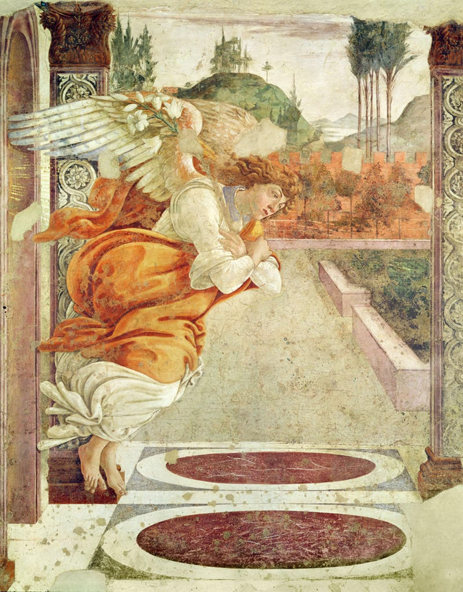 SERENDIPITP Vintage Picture Print on Canvas Wall Art Poster The annunciation by Sandro Botticelli Artwork Print Poster for Wall Decor 60x90cm