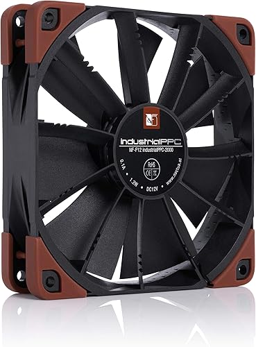 Miniatura 2 de Noctua NF-F12 iPPC-2000 IP67 PWM, ventilador de refrigeración resistente, 4 pines, 2000 RPM (4.724 in, negro)