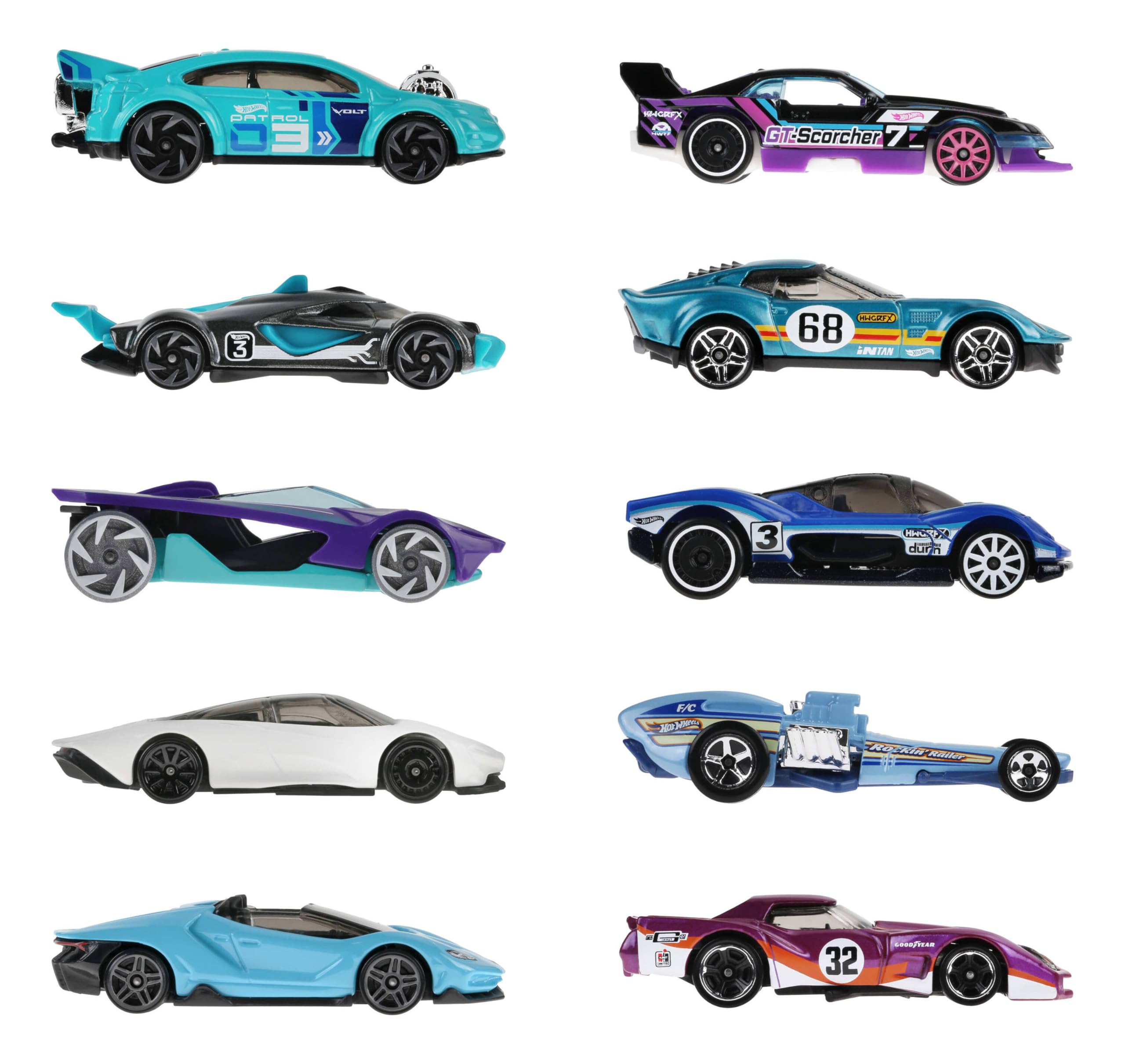 Amazon.com: Hot Wheels 10-Pack of Toy Race Cars, Includes 1:64