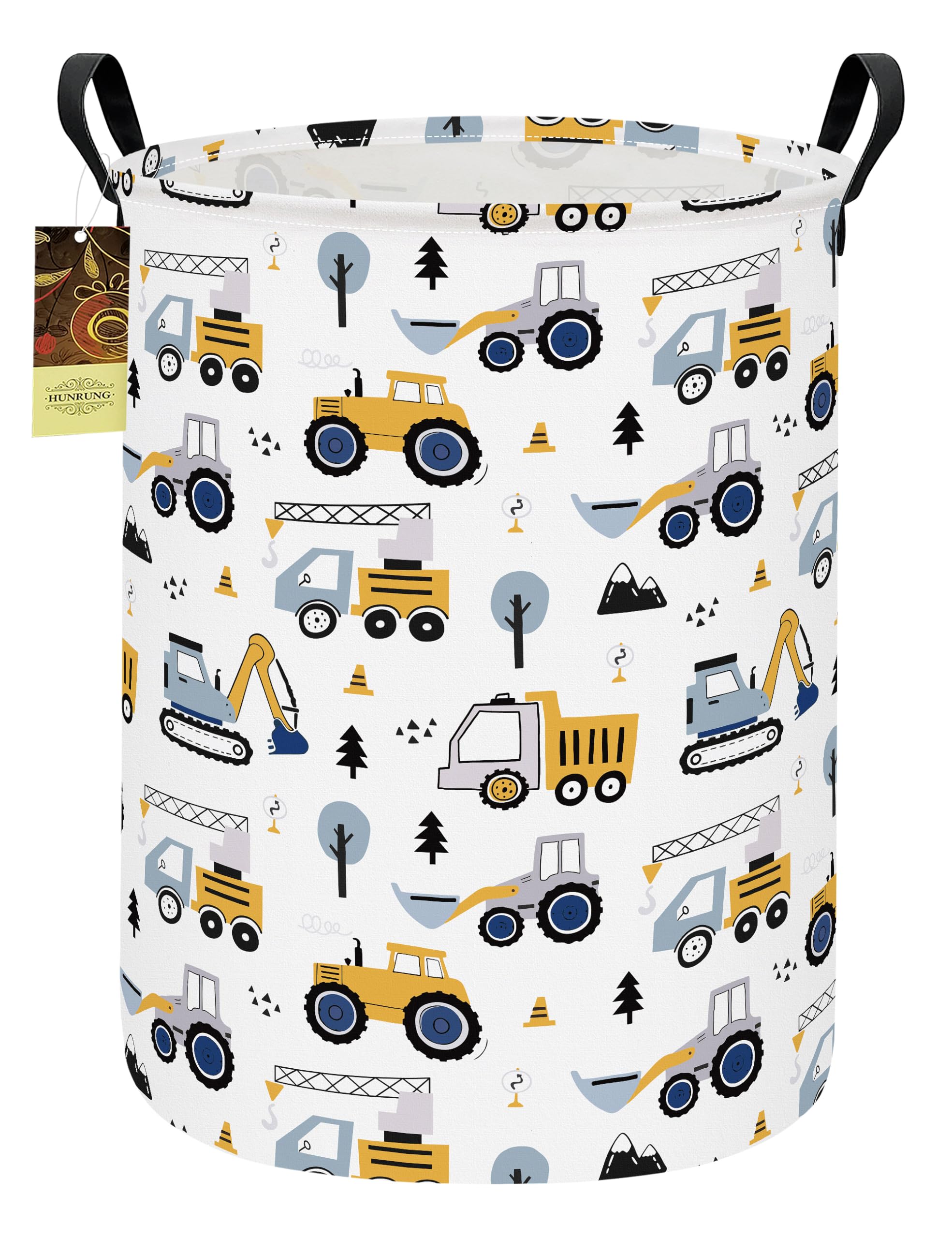 HUNRUNG Canasta de lavandería gran tela de lona canasta de almacenamiento ligero organizador de juguetes ropa sucia plegable impermeable dormitorio universitario dormitorio de baño(arcoíris) — view 8