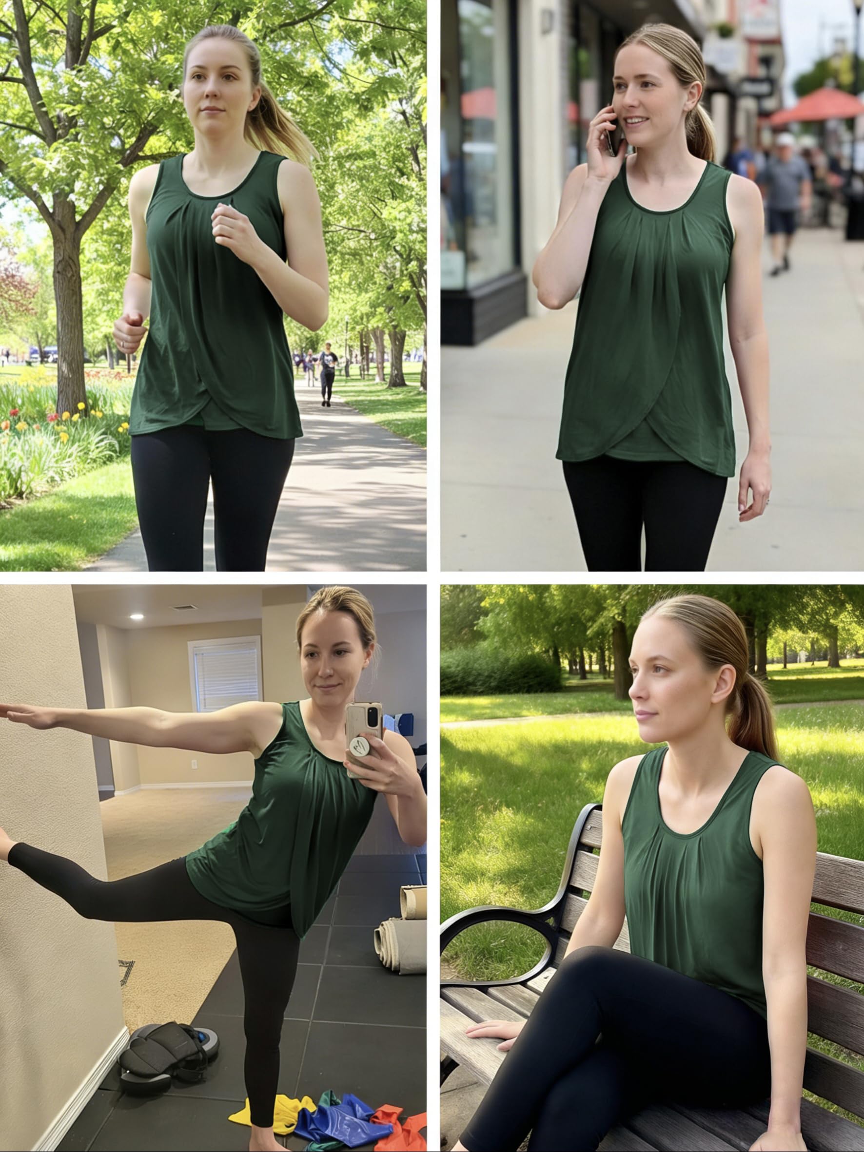 PARNIXS 3er Pack Sommer Stilltops Damen Ärmelloses Stillshirt Schwangere Tanktops