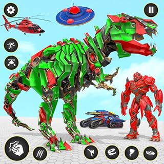 Dino Transform Car: Jogos de robôs voadores - Jogos de batalha de guerreiros mecânicos voadores
