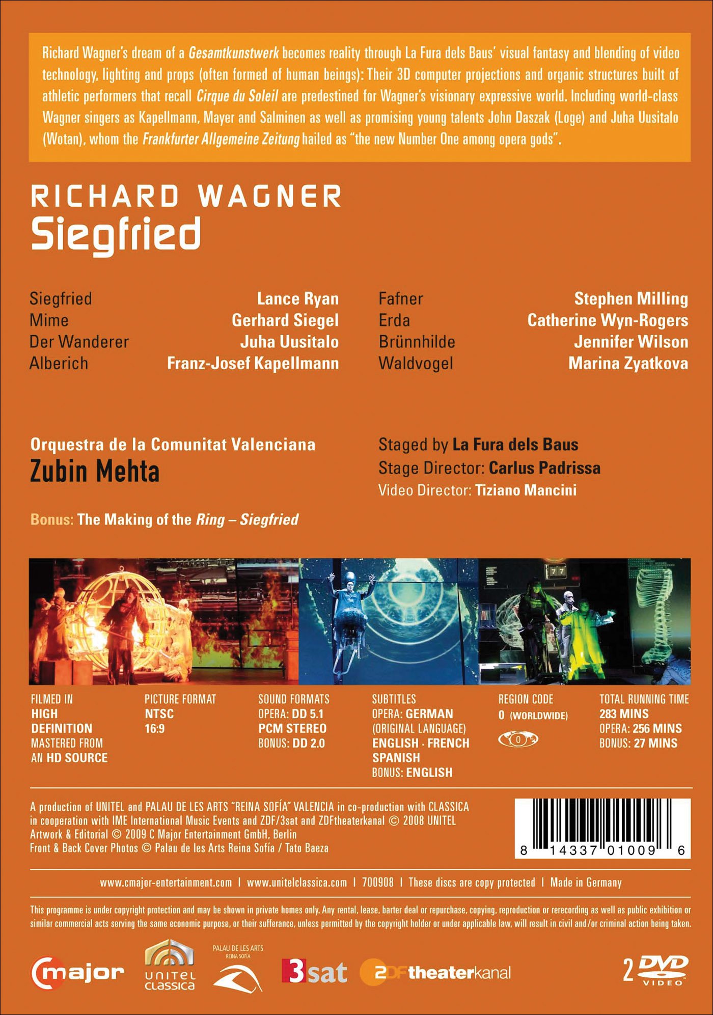 Richard Wagner: Siegfried (staged by La Fura dels Baus) - Zubin Mehta [Reino Unido] [DVD]