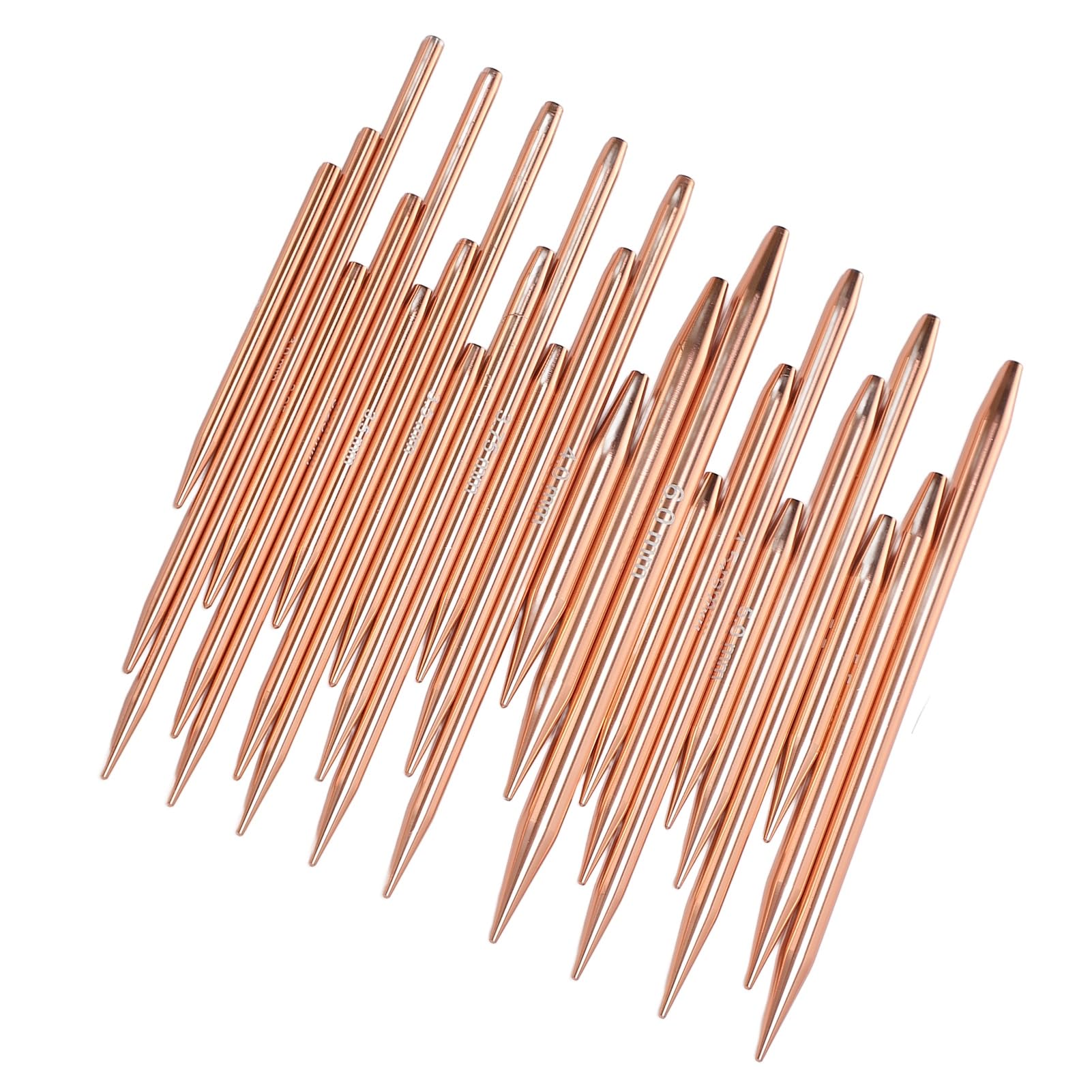VGEBY Juego de 27 Agujas de Tejer Circulares de óxido de Aluminio, Extraíbles y Flexibles para Tejer y Hacer Ganchillo Fácilmente, 3 Longitudes