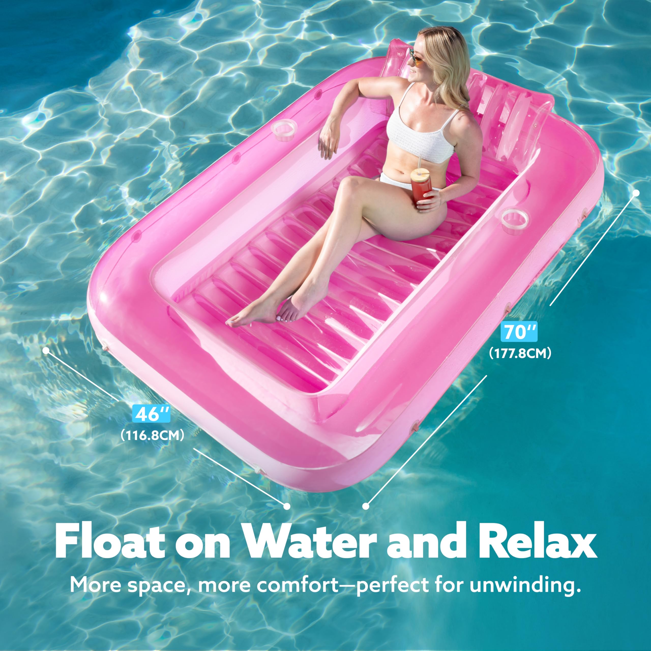 Sloosh gonfiabile abbronzante piscina galleggiante, lettino prendisole per adulti piscina galleggiante, lettino prendisole piscina gonfiabile abbronzante piscina lettino prendisole galleggiante