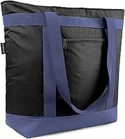 Vista 1 de BeeGreen Cooler Bag Soft Leakproof Insulated Tote with Zipper for Beach Travel Grocery Black