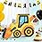 WERNNSAI Construction Pinata - Construction Party Supplies Dump Truck Pinata with Blindfold and Bat for Boys Kids Tractor Excavator Theme Birthday Party Game Decorations