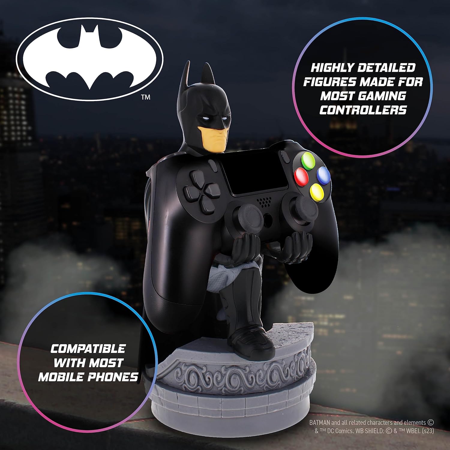 Cable Guys - Batman Gaming Accessories Holder & Phone Holder for Most Controller (Xbox, Play Station, Nintendo Switch) & Phone 5 81Mk3mwrceL. AC SL1500