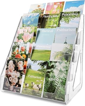 Trading Card Display Stand, Vertical Holder for Baseball Basketball Sports Graded Card Display Stand Tabletop for PSA BGS SGC Slabs, Snap-On Assembly (Clear, 2Pack-5Tier)
