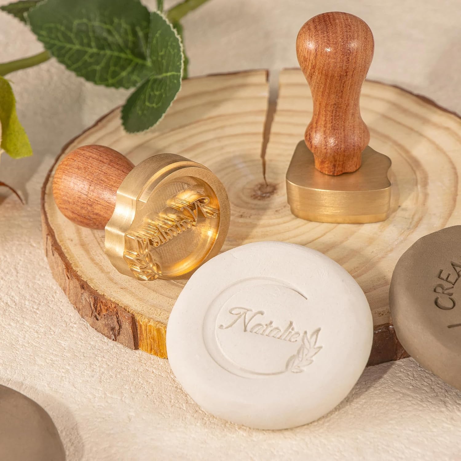Ceramic Signature Stamp Logo,12mm Thick Brass Pottery Stamp