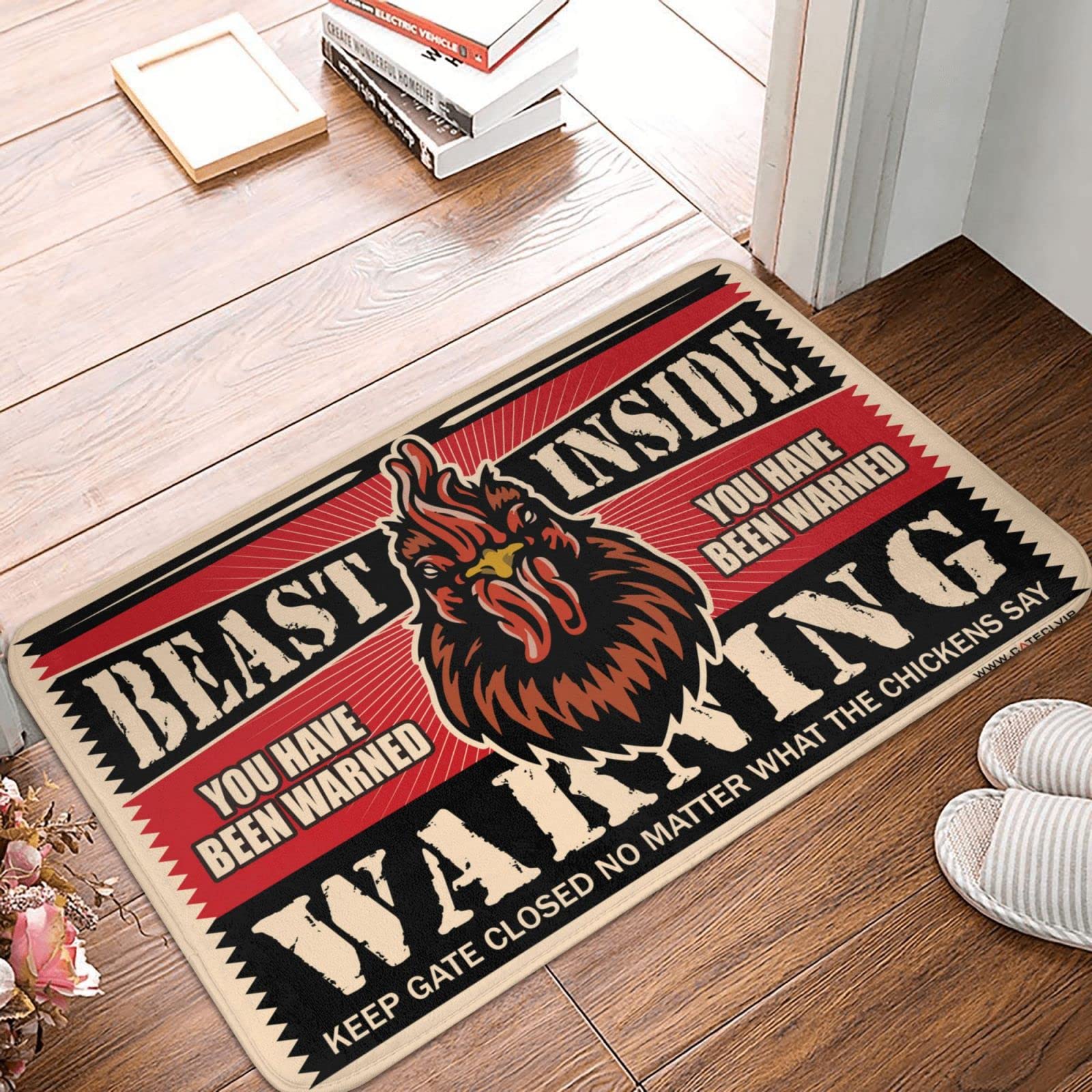 Tapis de bienvenue en hiver COTECI pour l'entrée extérieure et humour d'automne