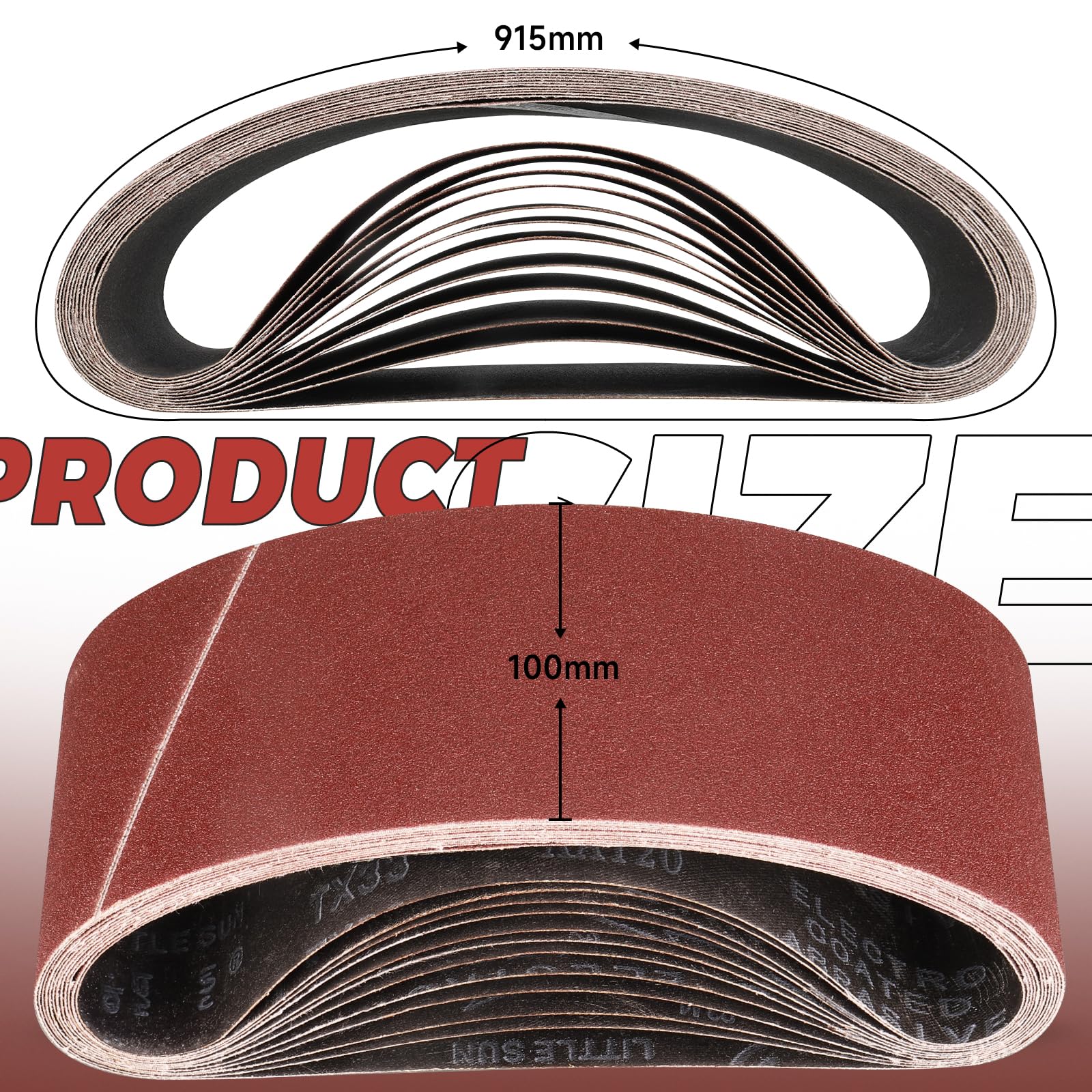 Irwin schuurband 75 x 533 mm K60/K80/K100 voor Bosch, Gamma, Festool, 9 stuks ko