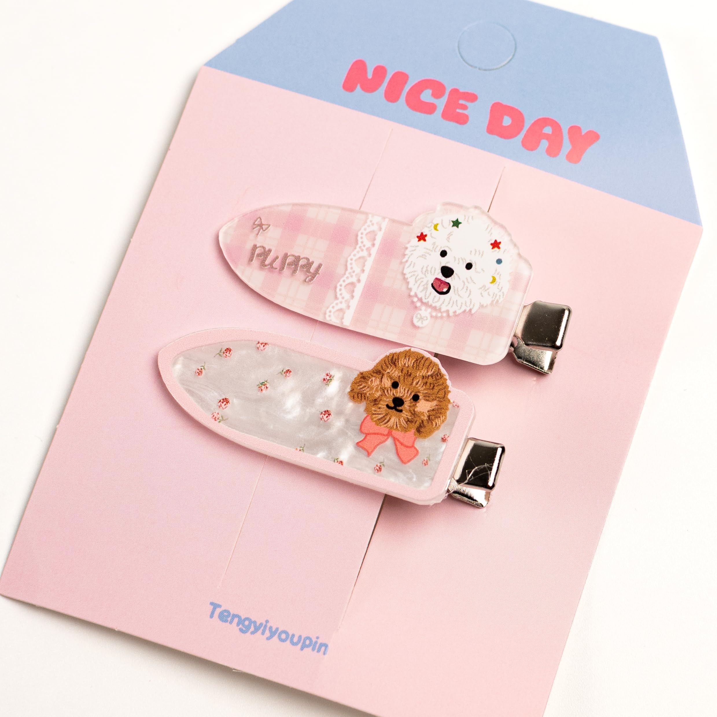 Amazon.co.jp: 韓国風 ワンちゃん ヘアクリップ｜大人かわいい 犬柄 髪