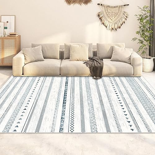 Miniatura 5 de Alfombras de 5 x 7 pies para sala de estar, alfombras antideslizantes lavables, grandes, modernas, suaves, para dormitorio, decoración de enrejado,