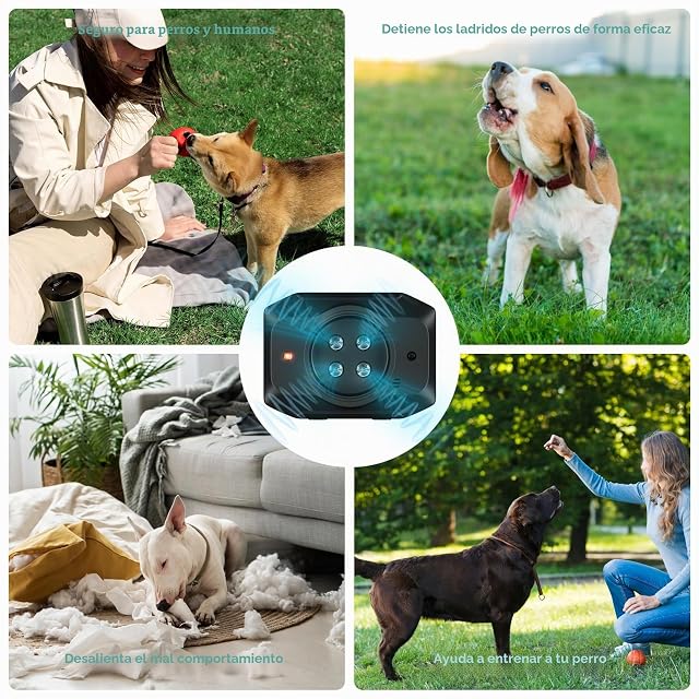 Foto 6 de 8 de Dispositivo antiladridos para perros, 55 pies, antiladridos acústicos con mando a distancia, 3 modos