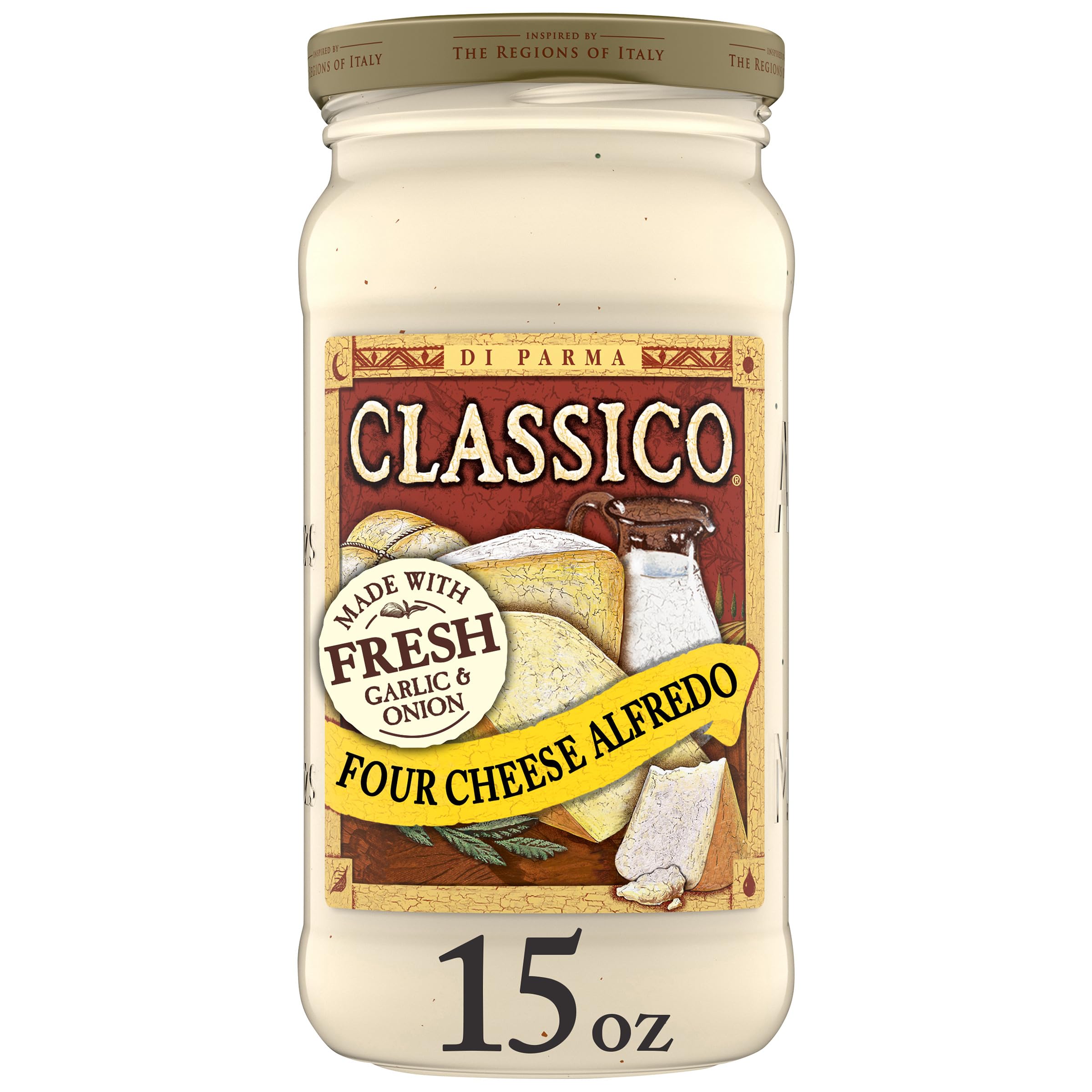 Four Cheese Alfredo Pasta Sauce, 15 oz. Jar